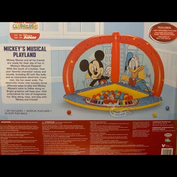 Mickey Mouse Kids Ball Pit with 50 Balls and Music Feature    - Picture 6 of 9